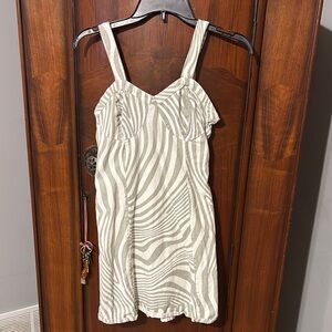 Zebra Print Sleeveless Dress
